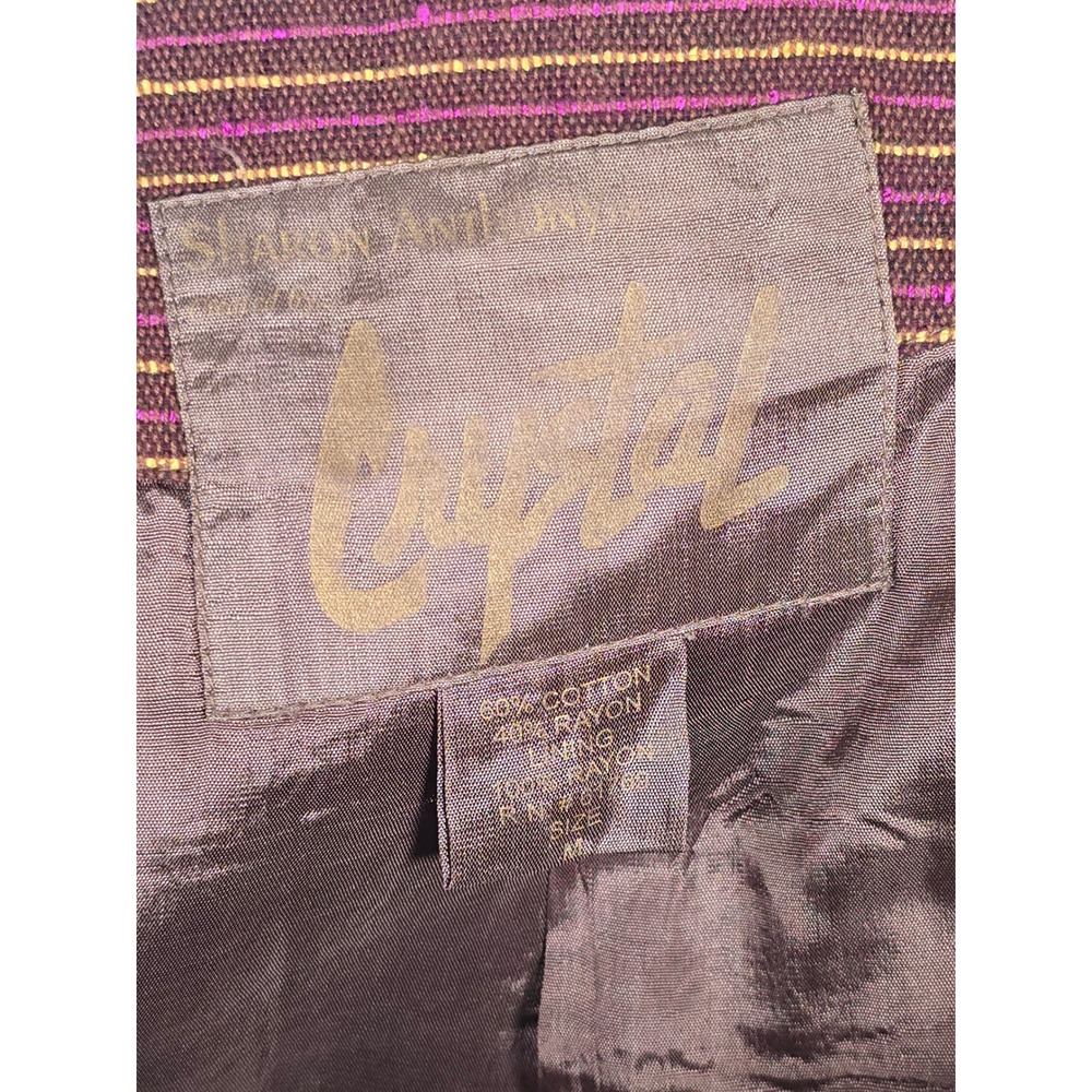 Sharon Anthony Crystal Patchwork Jacket Womens Me… - image 7